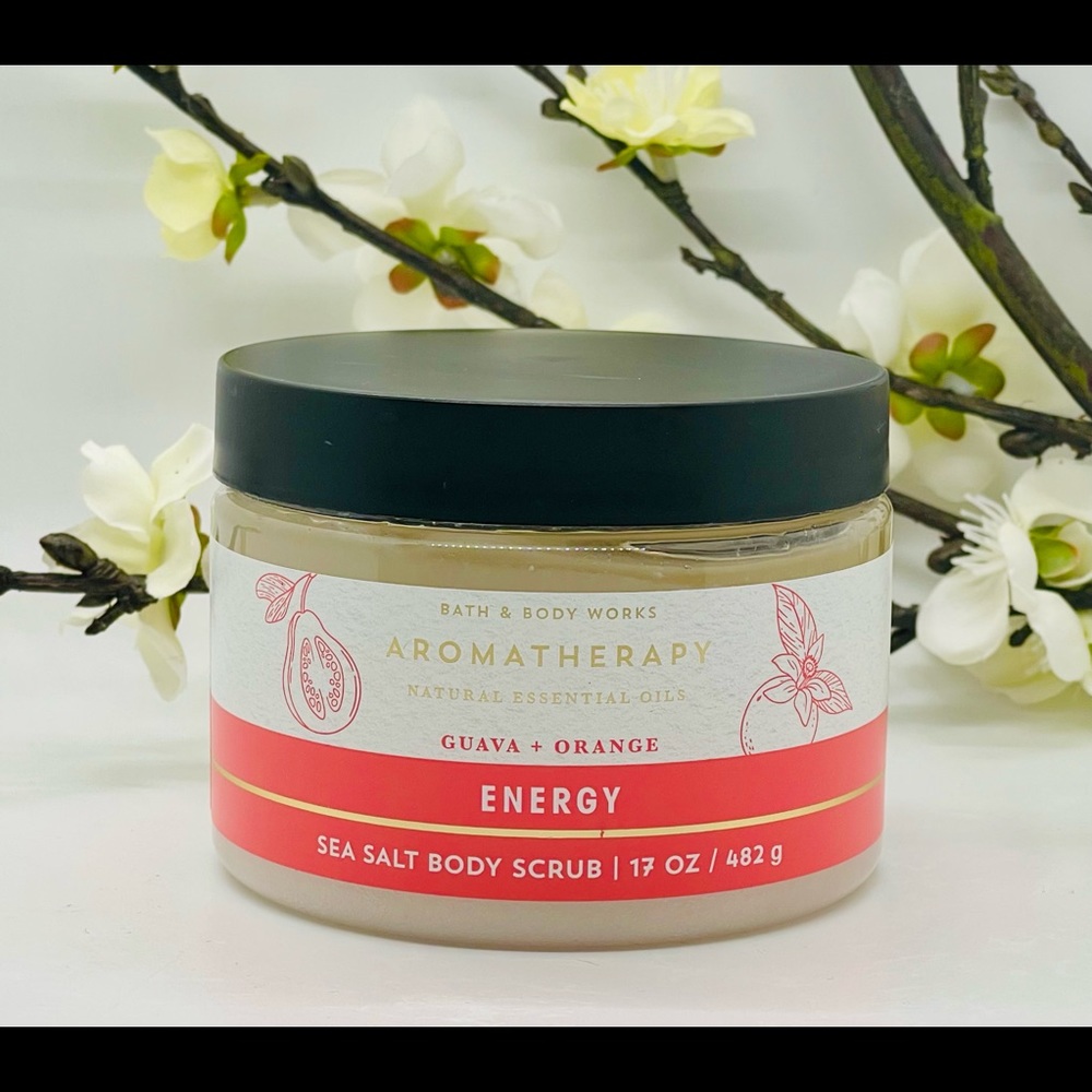 Bath and Body Works Aromatherapy Energy Guava + Orange Sea Salt Body Scrub